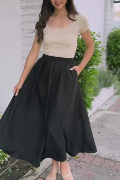 Alessia Elastic Waist Skirt