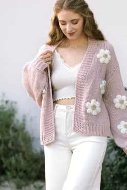 Angela Floral Knit Cardigan
