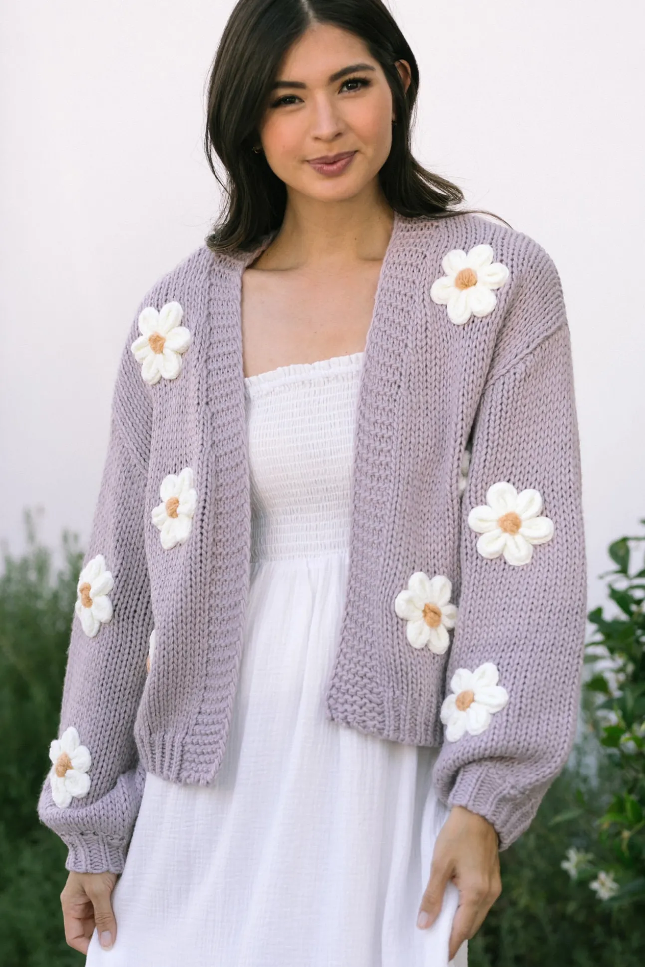 Angela Floral Knit Cardigan