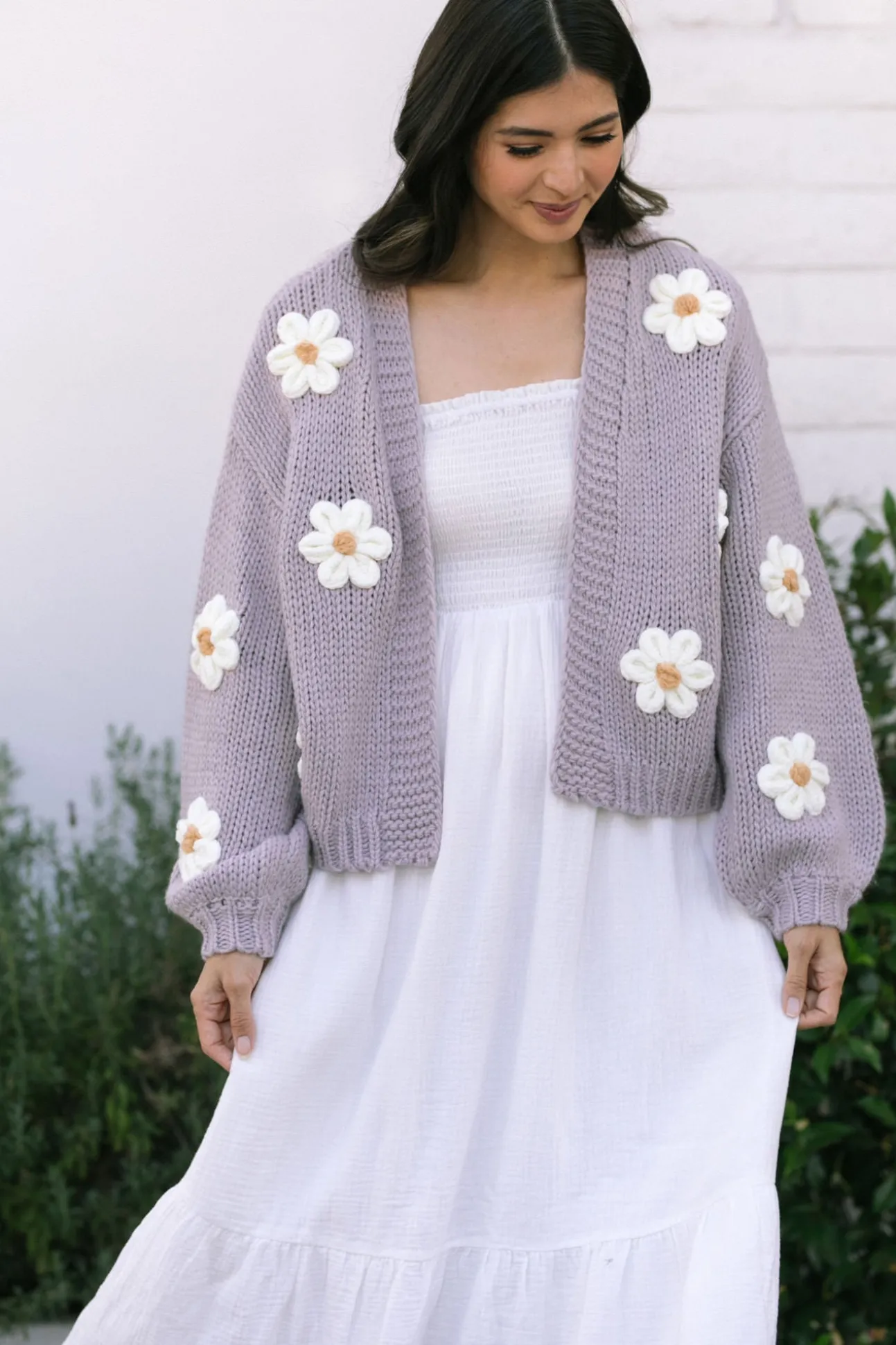 Angela Floral Knit Cardigan