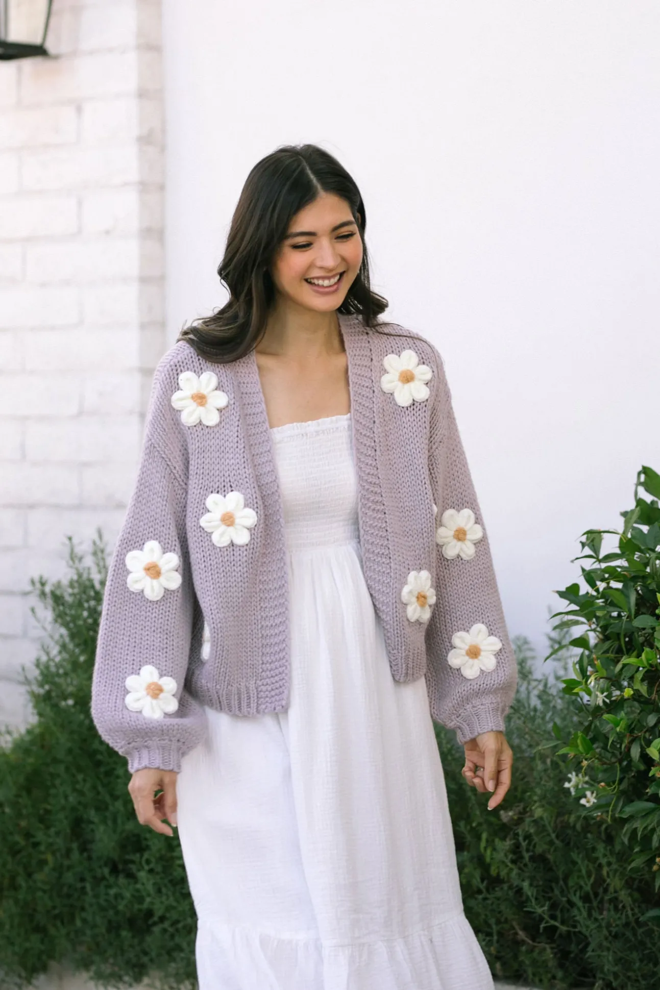 Angela Floral Knit Cardigan