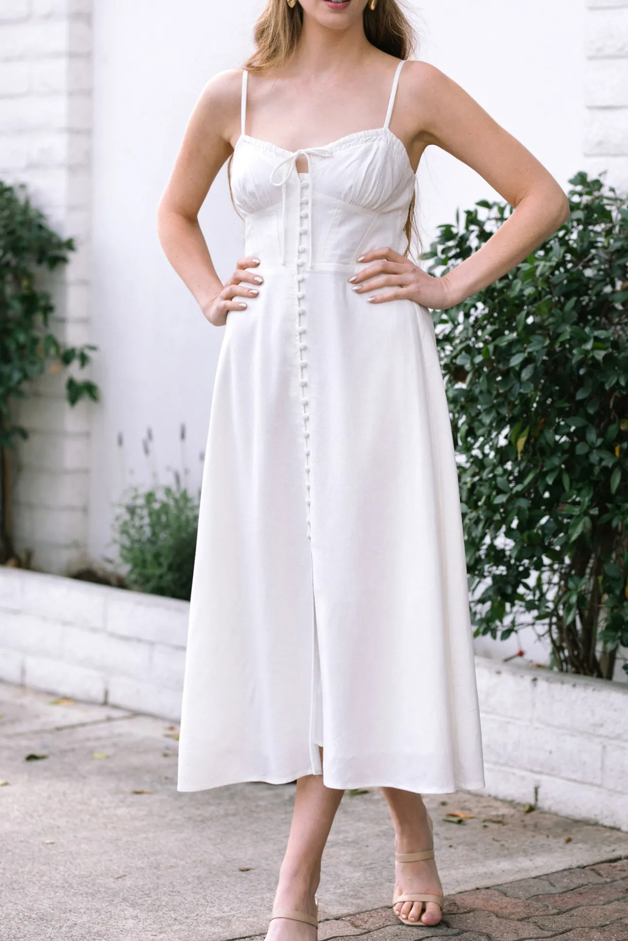 Aria Buttoned Midi Dress