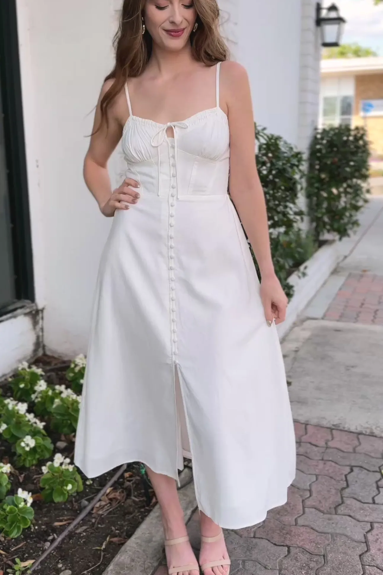 Aria Buttoned Midi Dress