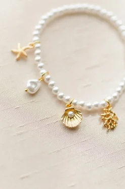 Ariella Mermaid Charm Bead Stretch Bracelet