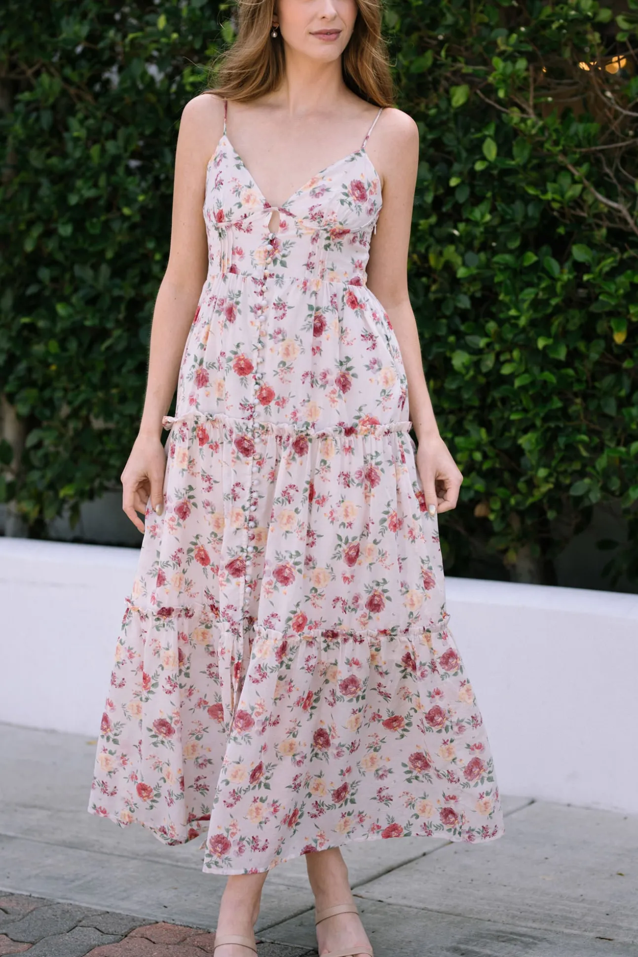 Avery Floral Buttoned Dress