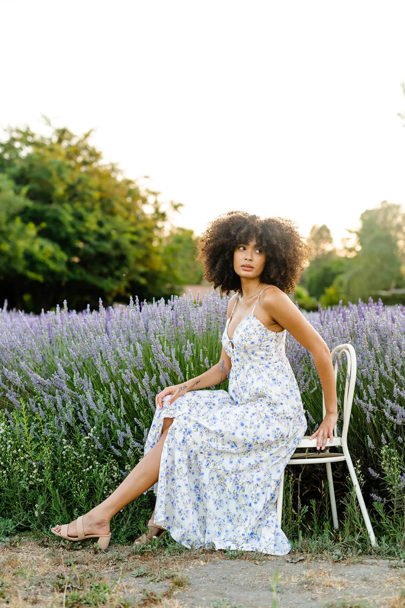 Avery Floral Buttoned Dress