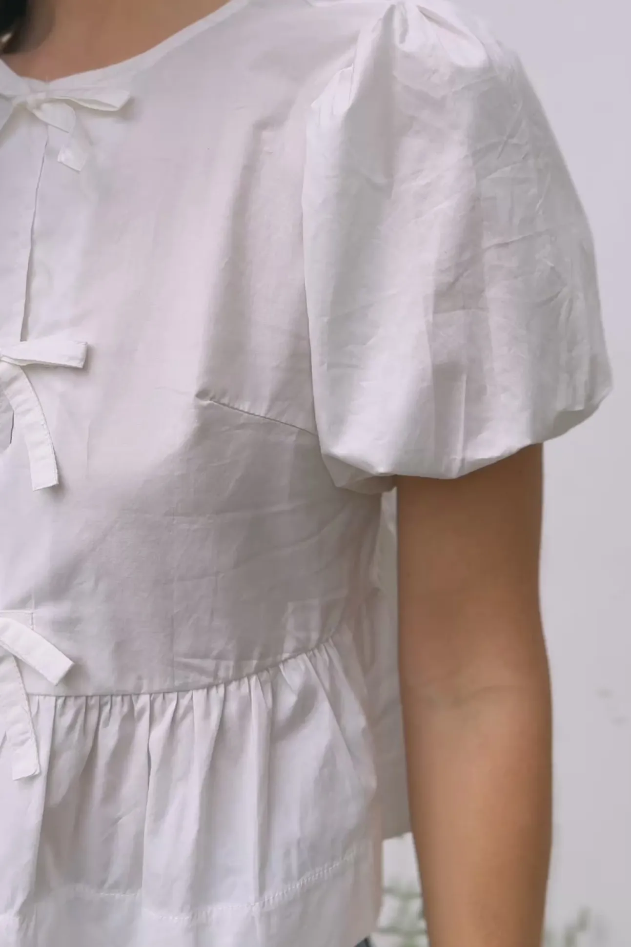 Blaire Puff Sleeve Bow Blouse