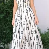 Brielle Bow Striped Dress