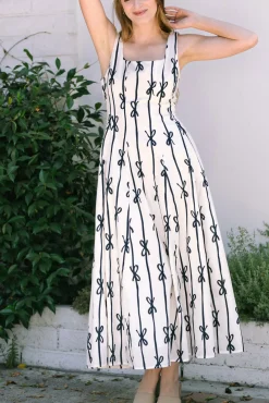 Brielle Bow Striped Dress