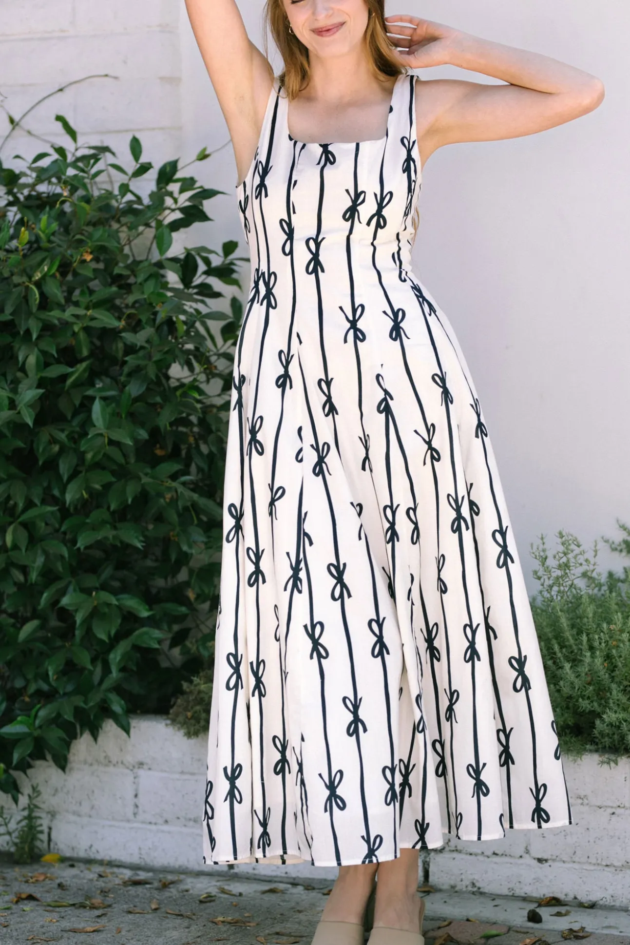 Brielle Bow Striped Dress