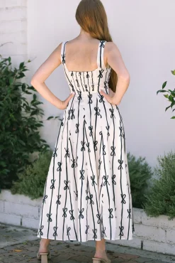 Brielle Bow Striped Dress
