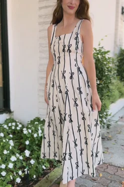 Brielle Bow Striped Dress