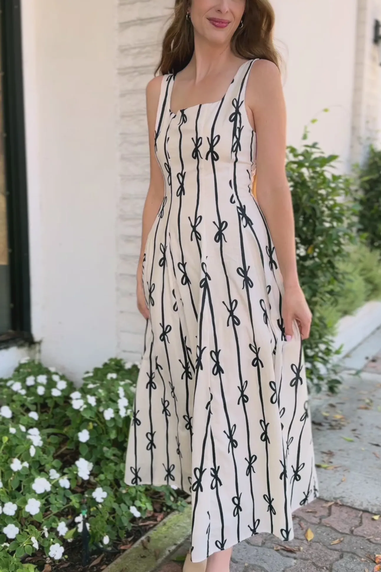 Brielle Bow Striped Dress
