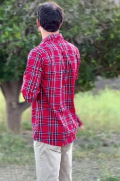 Carol Plaid Buttoned Mens Shirt