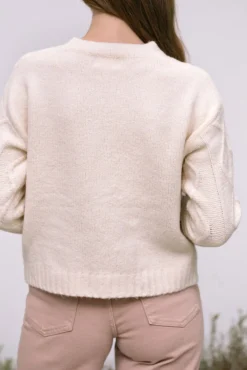 Cece Cable Knit Bow Sweater
