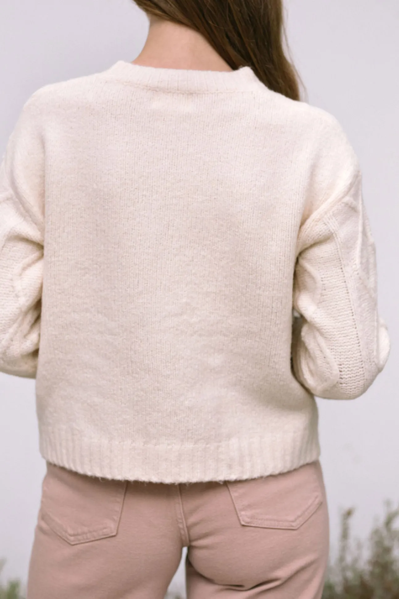 Cece Cable Knit Bow Sweater