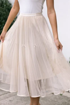 Chrissy Bow Tulle Skirt