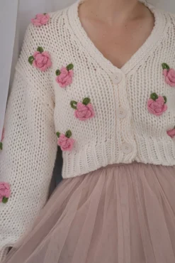 Clarisse Floral Knit Cardigan