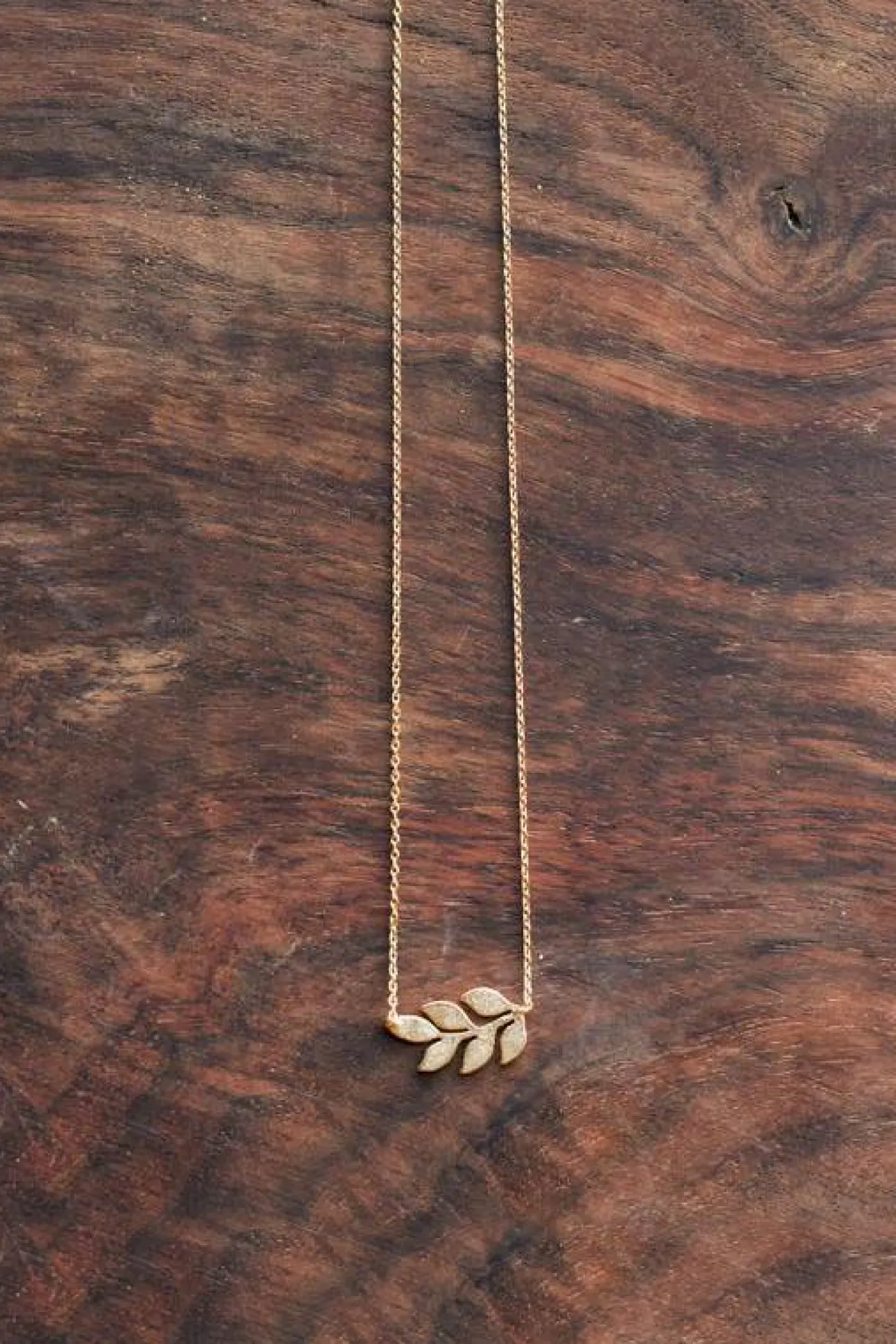 Cora Leaf Dainty Gold Necklace