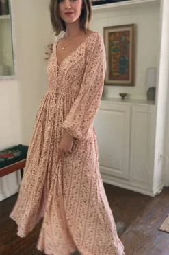Dahlia Smocked Buttoned Dress