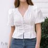 Daisy Buttoned Eyelet Top