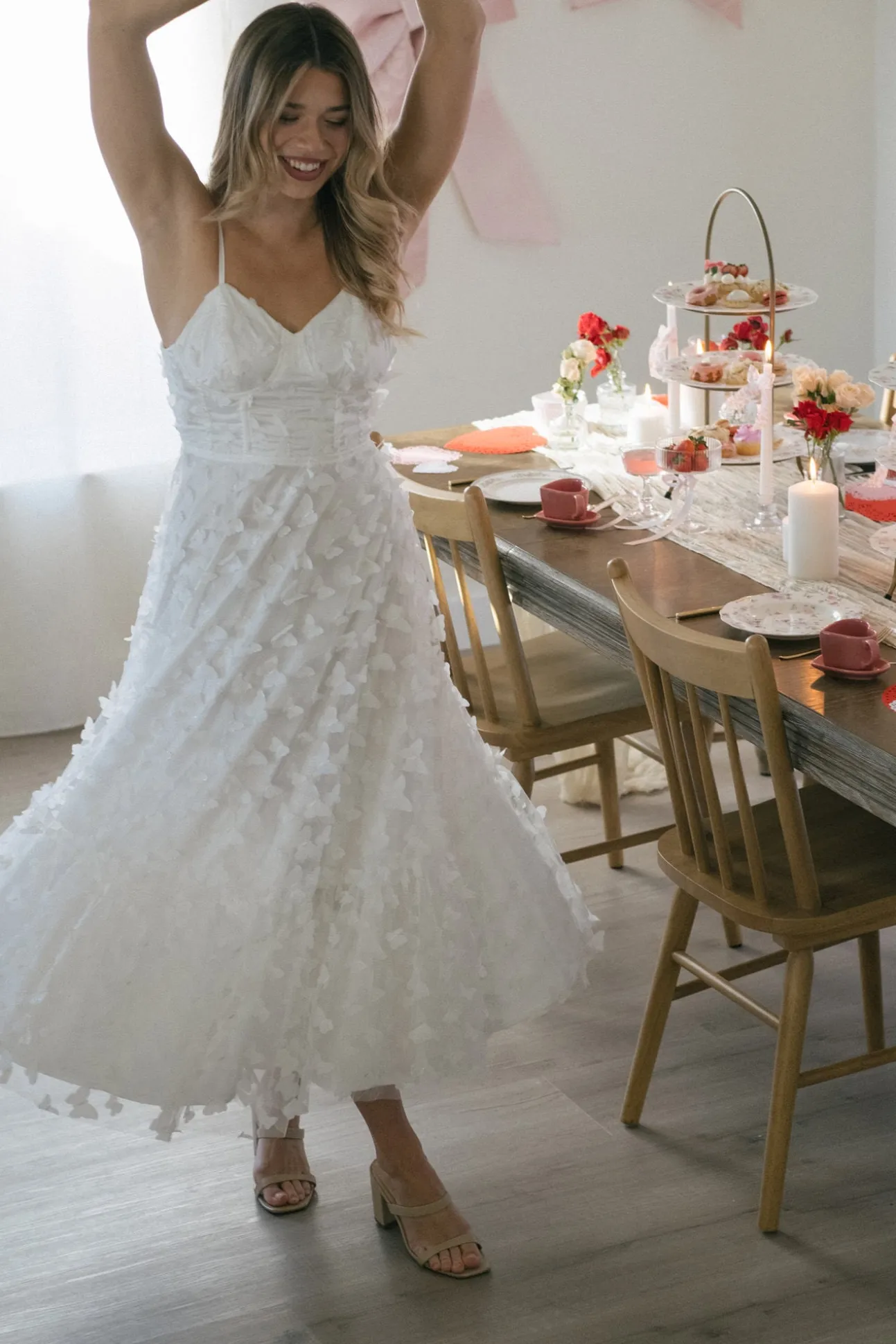 Dana Butterfly Mesh Dress