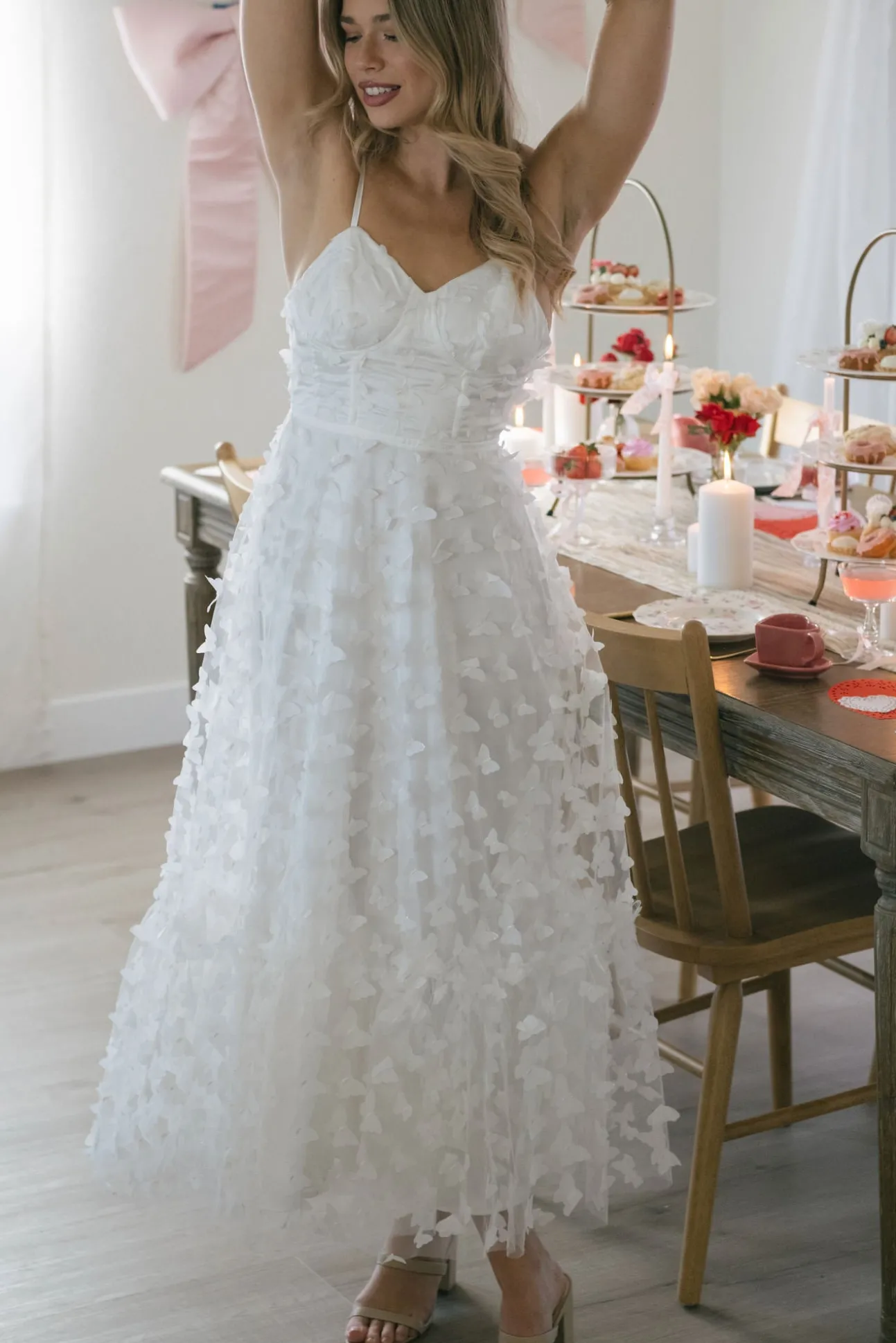 Dana Butterfly Mesh Dress