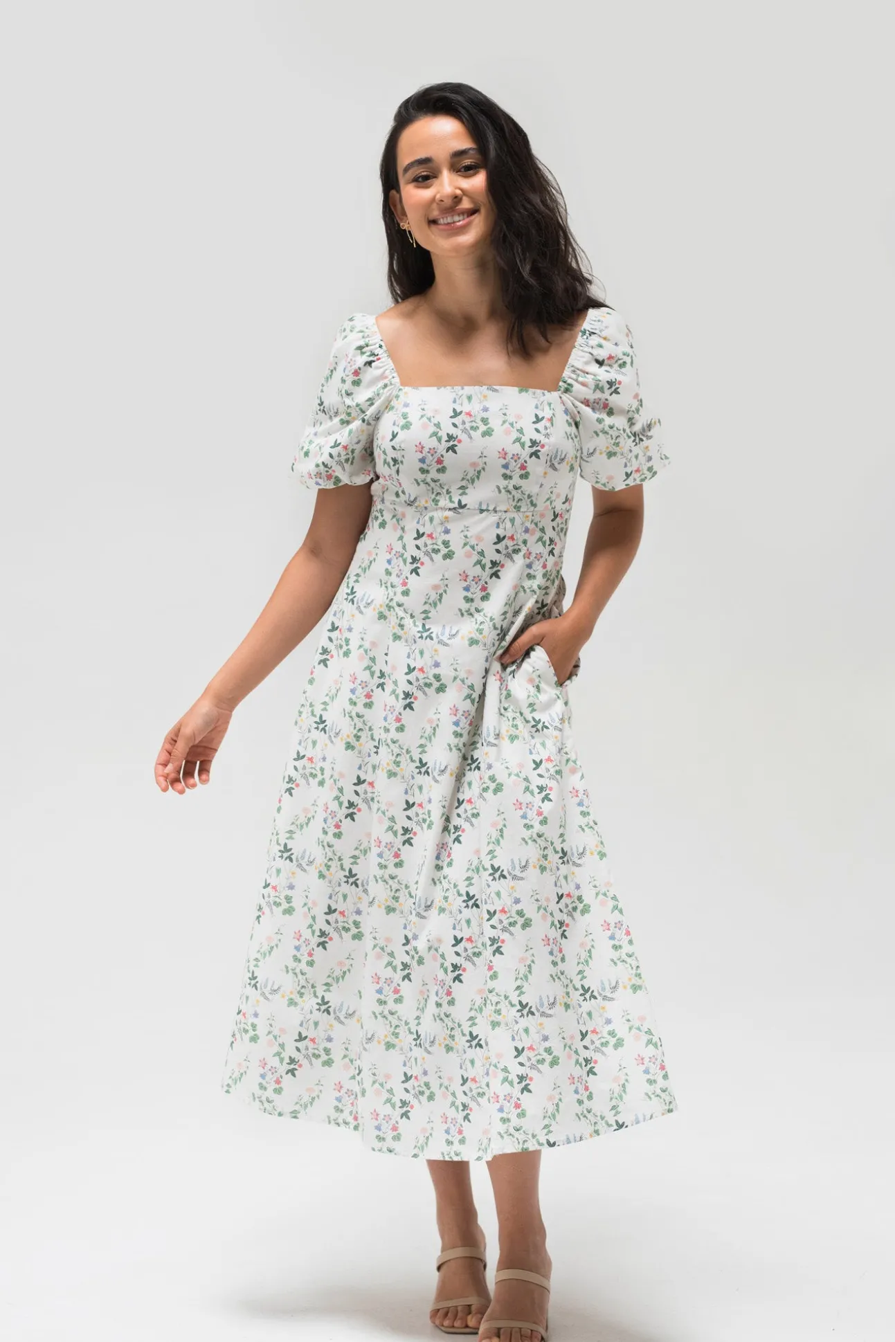 Delilah Floral Midi Dress