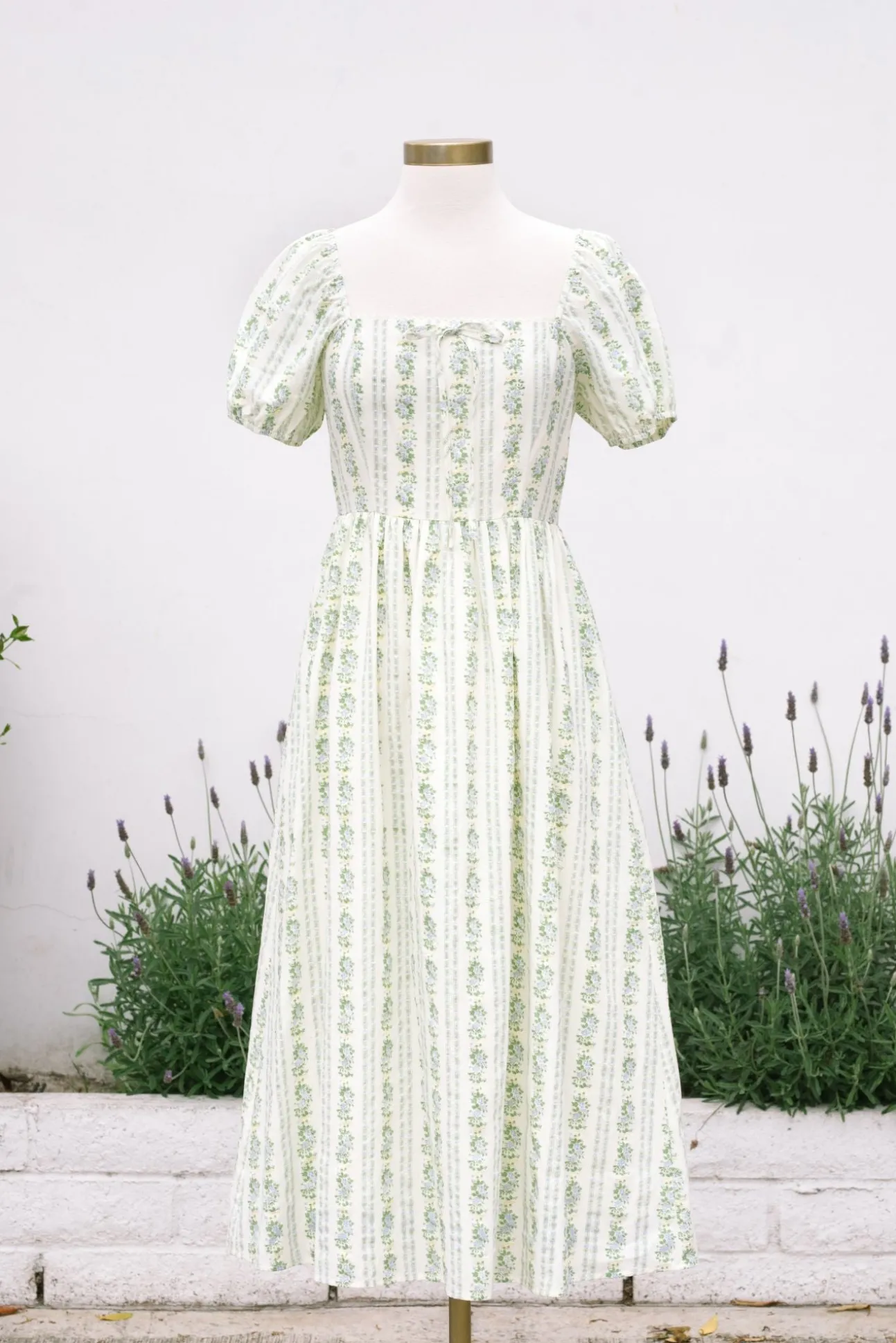 Elaine Floral Striped Dress