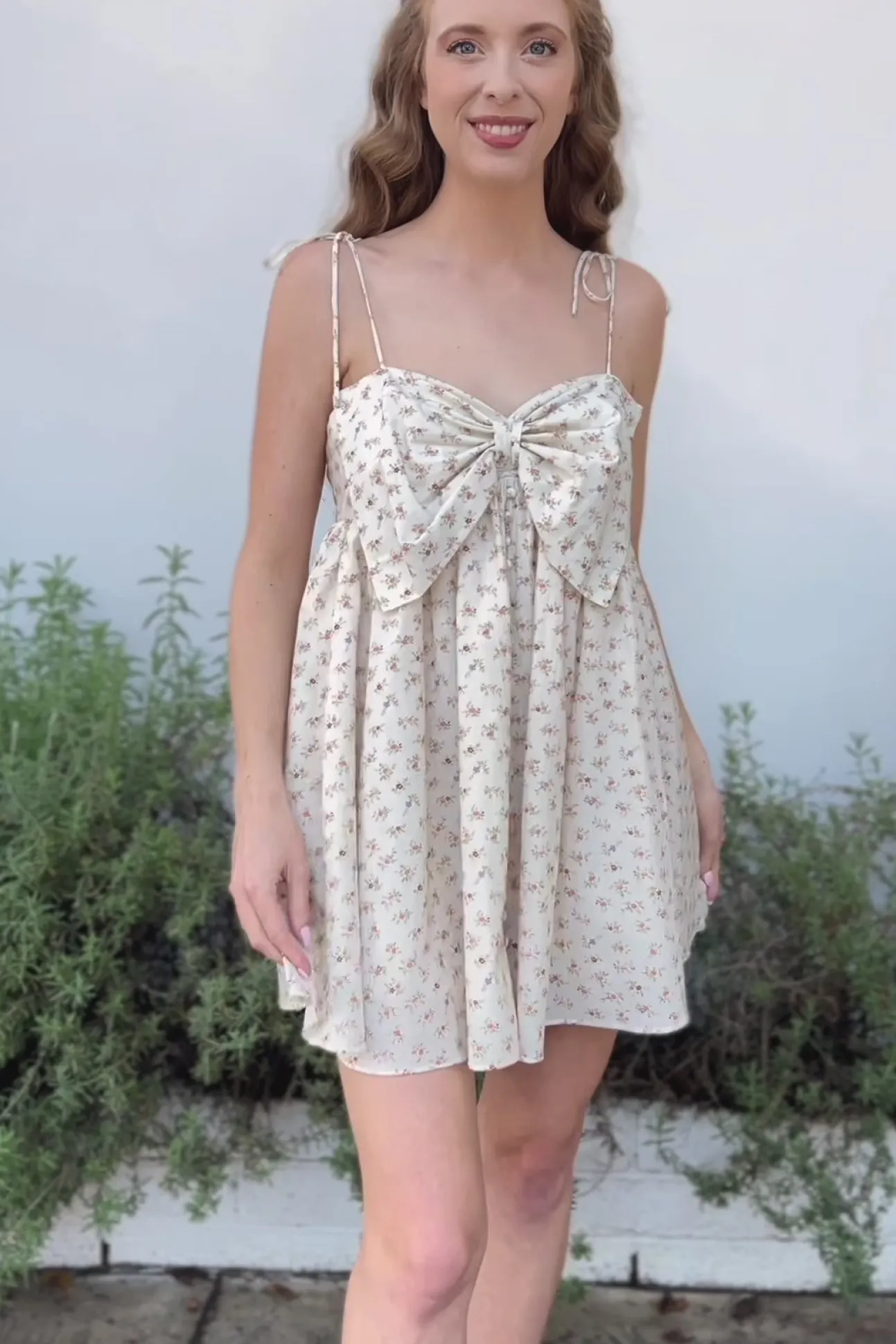 Eleanor Bow Mini Dress
