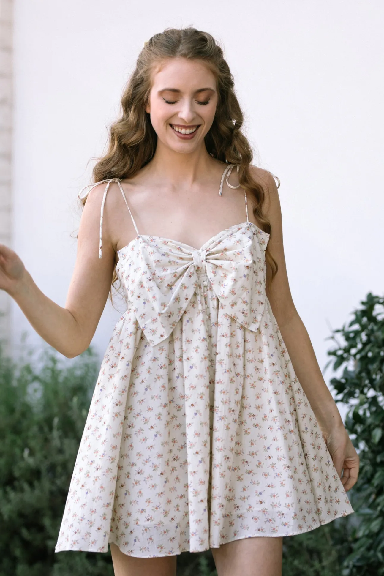 Eleanor Bow Mini Dress
