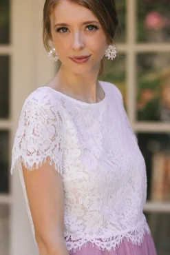 Ellie Short Sleeve Lace Top