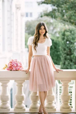 Eloise Tulle Midi Skirt