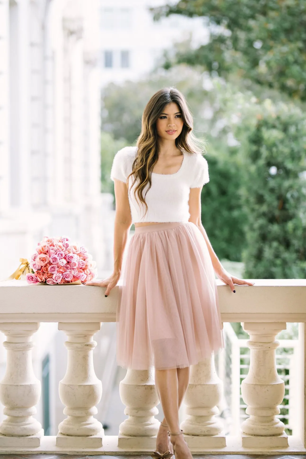 Eloise Tulle Midi Skirt