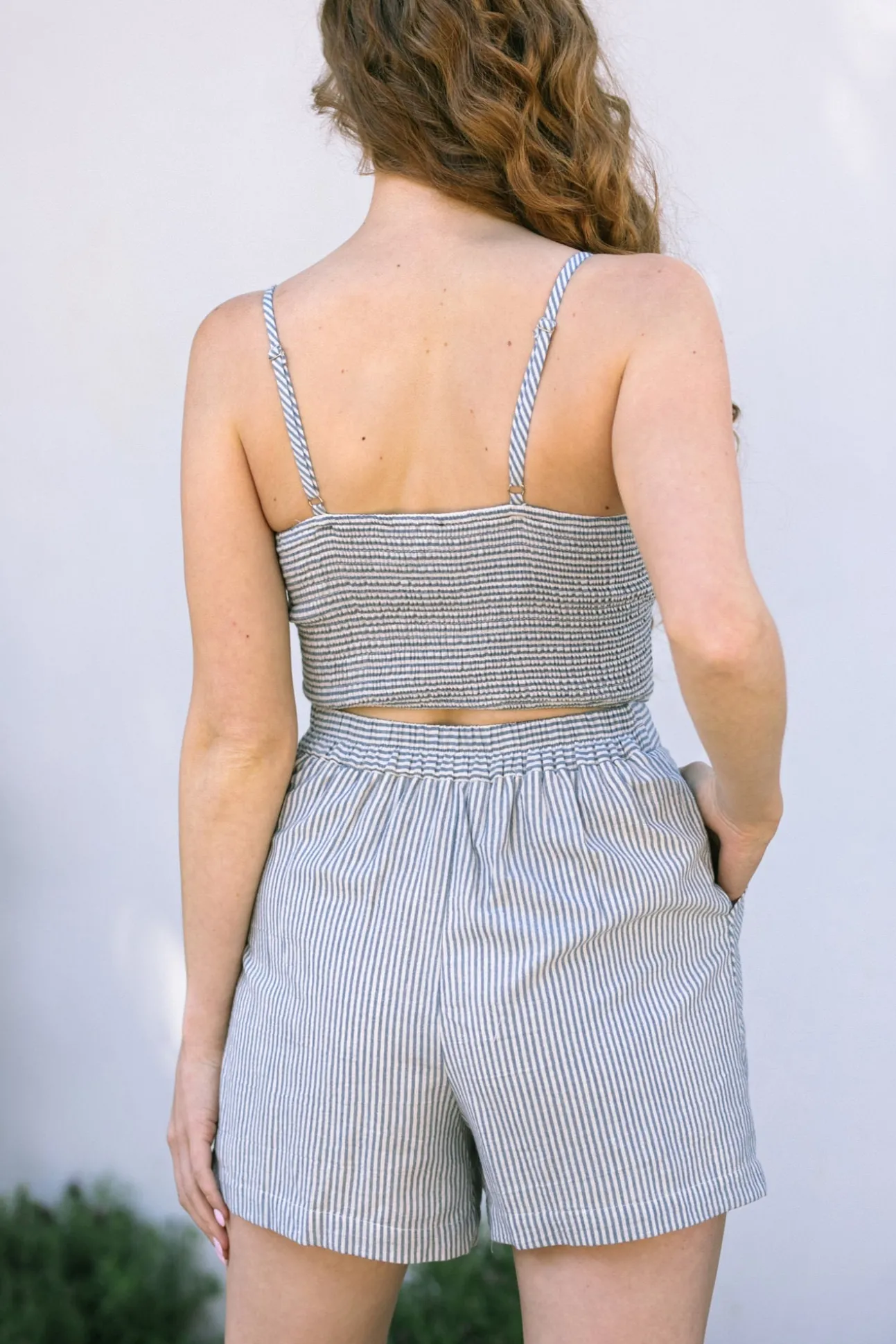 Emmette Striped Shorts Set