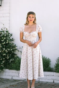 Fatima Floral Sweetheart Dress