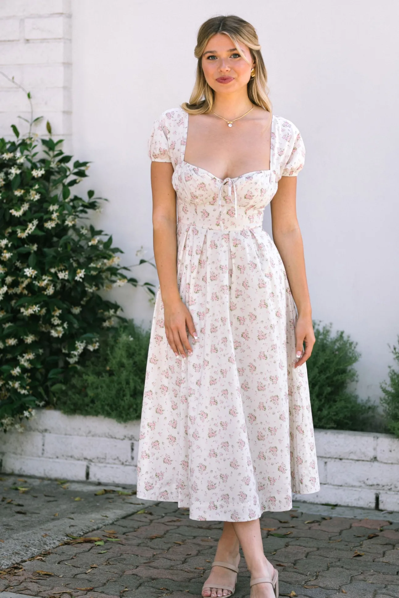 Fatima Floral Sweetheart Dress