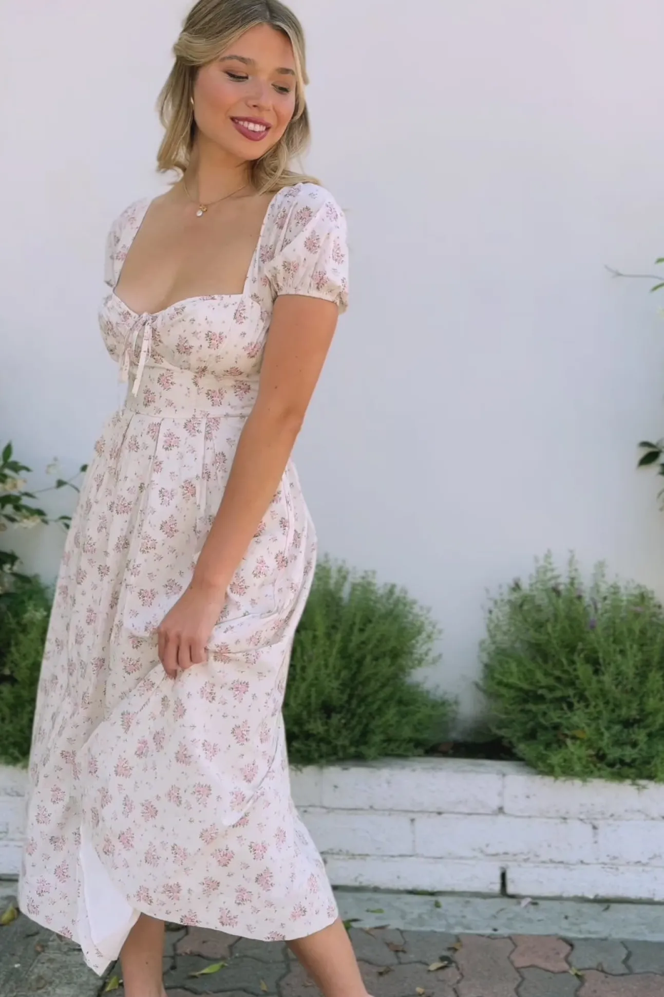Fatima Floral Sweetheart Dress