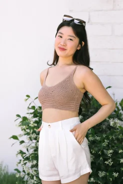Florentine Cropped Knit Cami