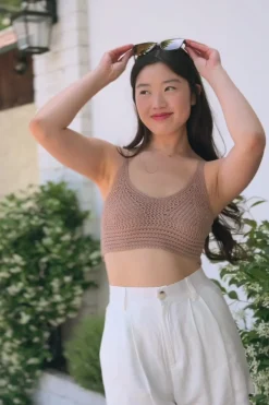 Florentine Cropped Knit Cami