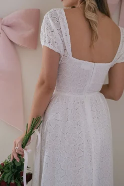 Grace Sweetheart Eyelet Dress