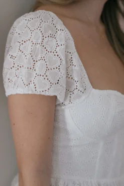 Grace Sweetheart Eyelet Dress