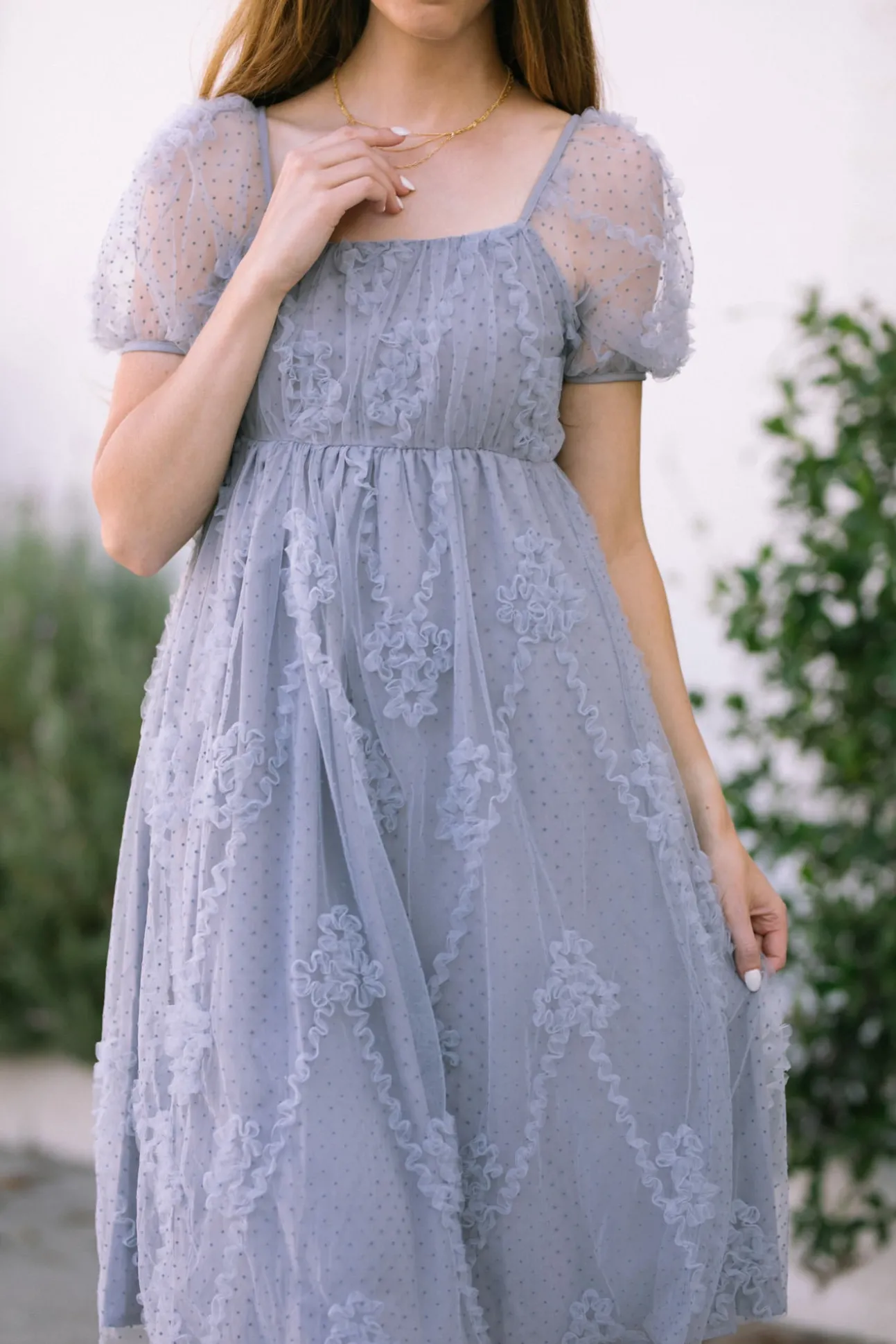 Gwen Dotted Tulle Dress