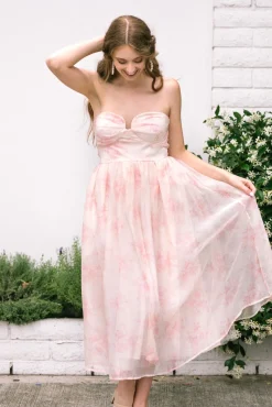 Harper Strapless Midi Dress