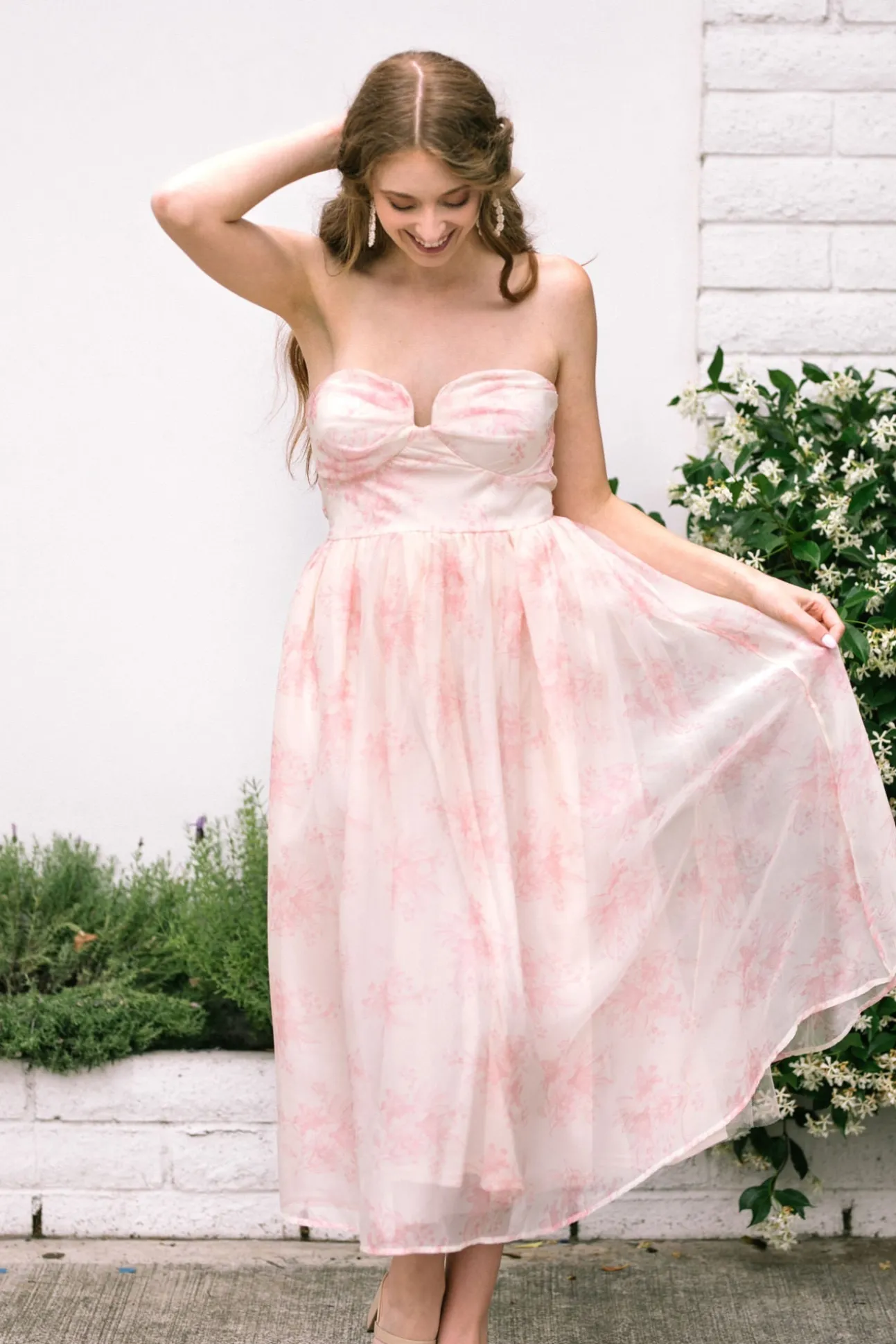Harper Strapless Midi Dress