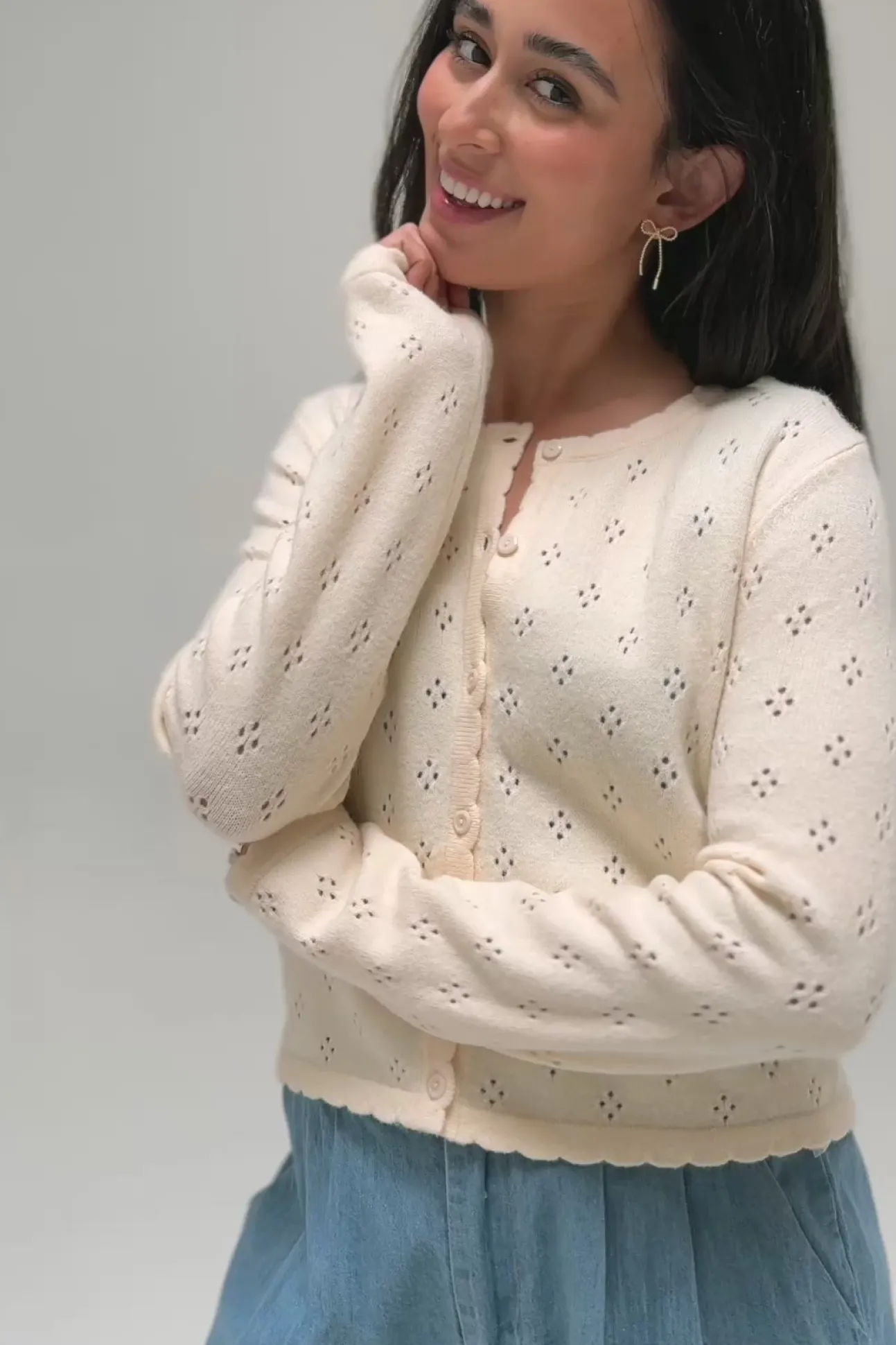 Haven Pointelle Cardigan