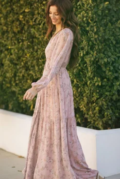 Helena Long Sleeve Floral Maxi Dress