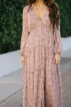 Helena Long Sleeve Floral Maxi Dress
