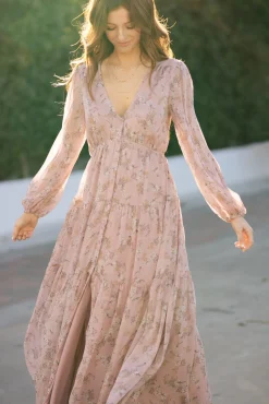 Helena Long Sleeve Floral Maxi Dress