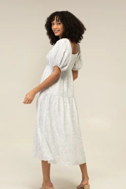 Irina Puff Sleeve Midi Dress
